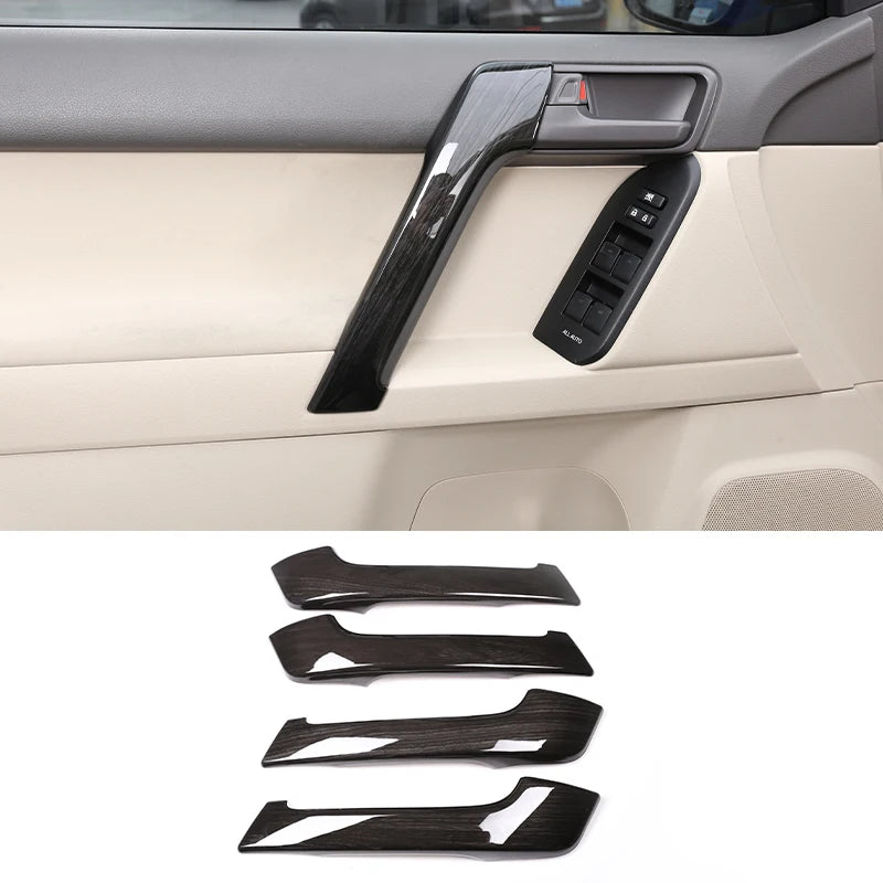 4PCS ABS Silver Car Interior Door Handle Decoration Cover Trim For Toyota Land Cruiser Prado FJ150 150 2010-2018 Car Accessories