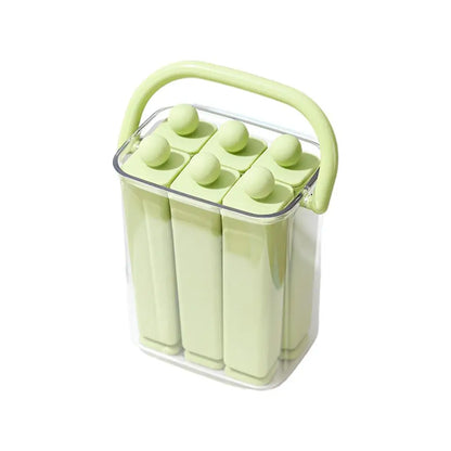 Food Grade Silicone Ice Pop Mold Ice Tray With Lid Handle Diy Juice Coffee Easy Release DIY Popsicle Jelly Frozen Dessert Making