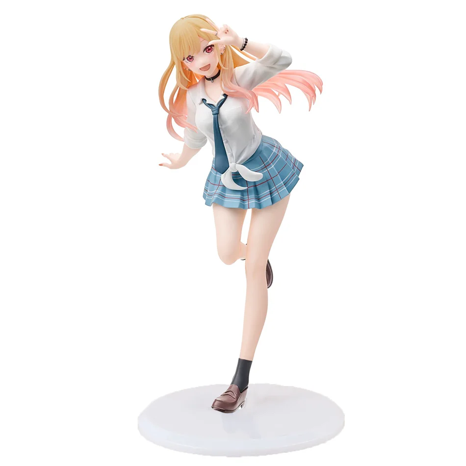 18CM Anime My Dress Up Darling Kitagawa Marin Figure School Uniform Dress Up Standing Model Toy Gift Action Figure For Kids PVC
