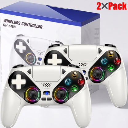 Controller For Playstation 5 PS5/PS5 Pro/Slim/PC Gamepads W/Hall Effect RGB Wireless Game Control Joystick Marco/Turbo Program