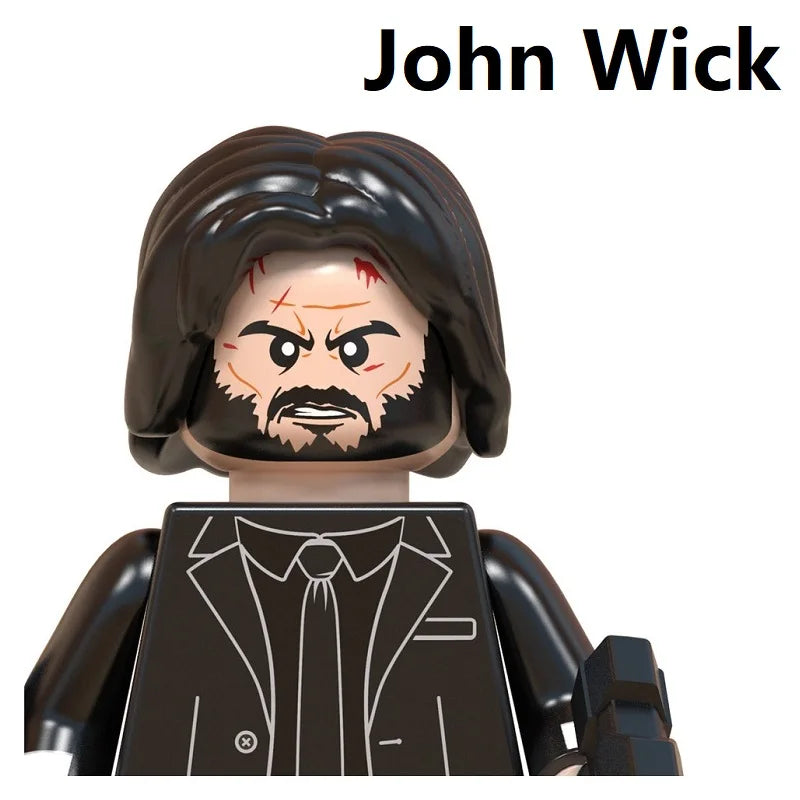 John Wick Chapter 5 Building Blocks Mini Action Figure Bricks Toys