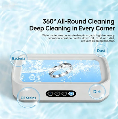 Ultrasonic Cleaner Machine Eyeglass 650ml Mini High-frequency Vibration Cleaning For Glasses Jewelry Denture Pacifier