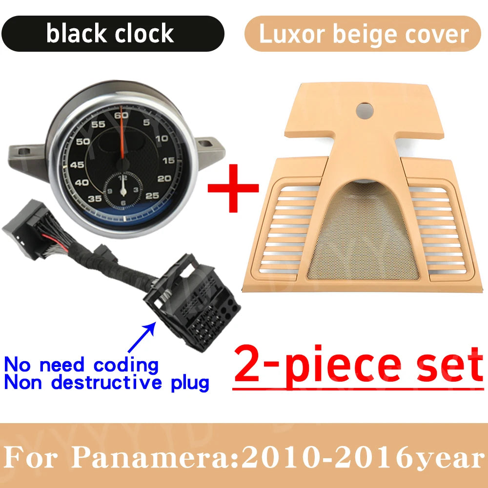 Car Stopwatch Chrono For Porsche Panamera 970 2010-2016 Stop Watch Clock Interior Dashboard Cover Compass Electronic Meter Clock