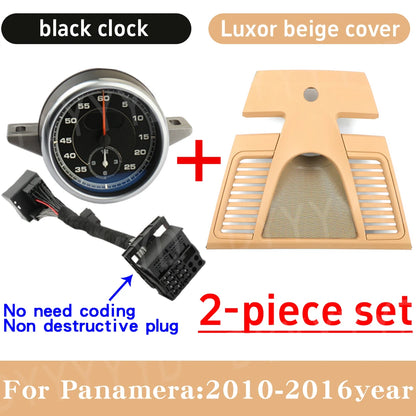 Car Stopwatch Chrono For Porsche Panamera 970 2010-2016 Stop Watch Clock Interior Dashboard Cover Compass Electronic Meter Clock