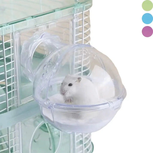 Cute External Hamster Bathroom Toy Toilet DIY Hamster Bathtub Pet Accessories Acrylic Hamster Sauna Room Hamster Care