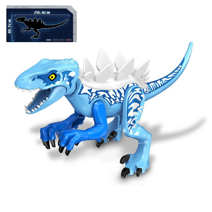 Jurassic Dinosaurs Spinosaurus Large Brick Toy Joints Open Mouth 7 Color Designs, Collectible Decor DIY Puzzle Assembly Gift