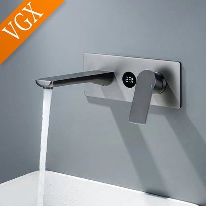 VGX Concealed Basin Faucets Embedded Cartridge Basin Mixer Bathroom Faucet Gourmet Washbasin Tapware Hot Cold Water Tap Brass