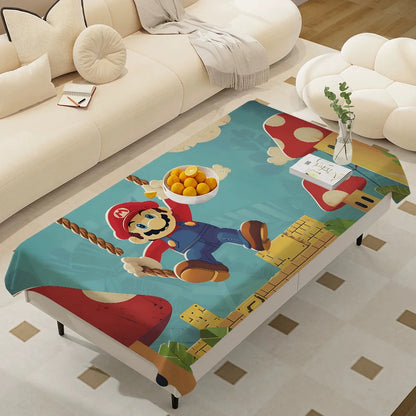 Hot Super Cool M-Mario Game Bros Waterproof Rectangle Tablecloth Fiesta Home Decor Dining Room Decor Reusable Party Supplies