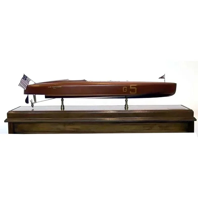 Assembled Ship Model G5 900mm Basswood Nesting Handmade DIY Remote Control Ship Model Speedboat Kit