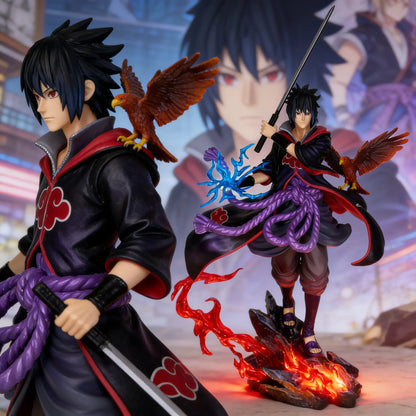 Anime Surroundings Naruto GK Ten Years Hundred Tolerate Lightning Cut Sasuke Sculpture Model Desktop Ornament Boxed Figurine