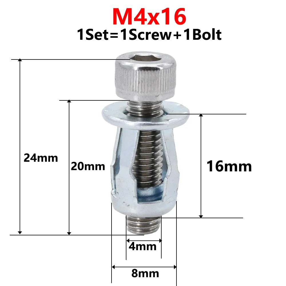 M4 M5 M6 Petal Rivet Nuts Carbon Steel Molly Jack Nut License Plate Fixing Metal Panel Clamp Lock Rivnut Screw Nut Kit Nutsert