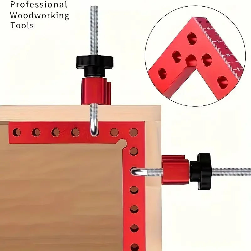 1 Set 90 Degree Premium Aluminum Alloy Metal Corner Clamps For Woodworking Positioning Fixed Right Angle Clamp Hand Tool