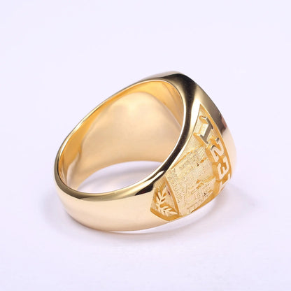 Customized College Class Graduation Commemorative Ring Graduation Student Gift Ring Fashion Design Retro Classic Design Customiz