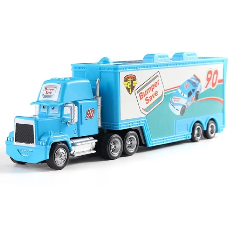Pixar Car 2 Car 3 Storm Jackson Truck Lightning McQueen No：4 28 33 63 Container Truck Die Casting Mack Model Child Birthday Gift