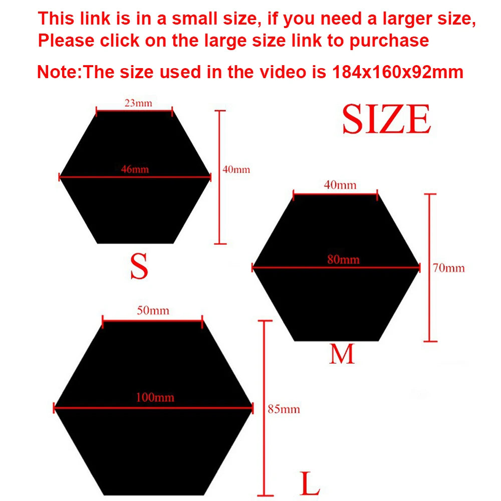 3D Hexagon Adhesive Decals Hexagon Shape Mirror Wall Stickers for Living Room DIY Mirror Wall Mural Modern Art Home Decor 6/12Pc
