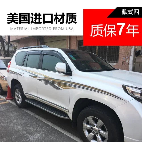 Car Sticker FOR  FOR Toyota Land Cruiser Prado 2010-2019 Fashion Sports Decoration Custom Vinyl Decal