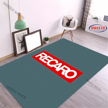 13 Styles R-Recaro Logo Pattern Printed Rug for Living Room, Bedroom, Office, Large Area,Stain Resistant Carpet,Stylish Gift Mat
