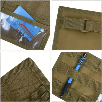 Tactical Car Sun Visor Organizer, Molle Webbing Storage Pouch, Multi-Pocket Auto Interior Holder for Cards Pens Tools