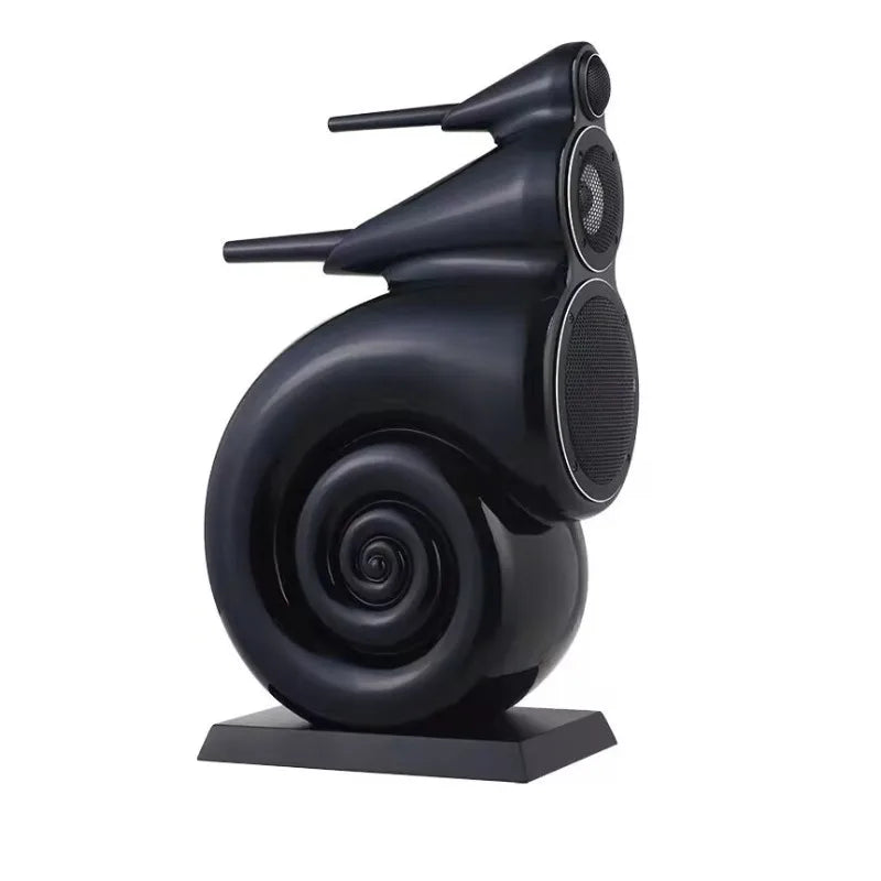KYYSLB 5-inch Passive Home Wooden Speaker HiFi High Fidelity Bookshelf Speaker Active Triple Division 5-inch Nautilus Speaker