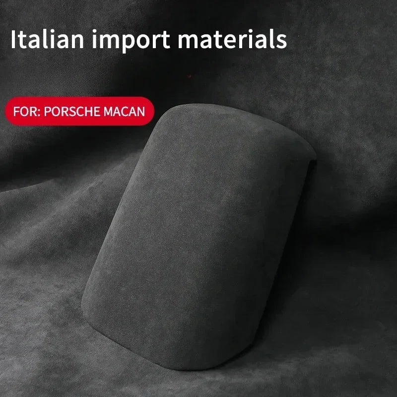 Alcantara Suede Wrapping Car Adhsive Armrest Cover Storage Lid Box Panel Trim For Porsche Macan 2018 2019 2020 2021 2022