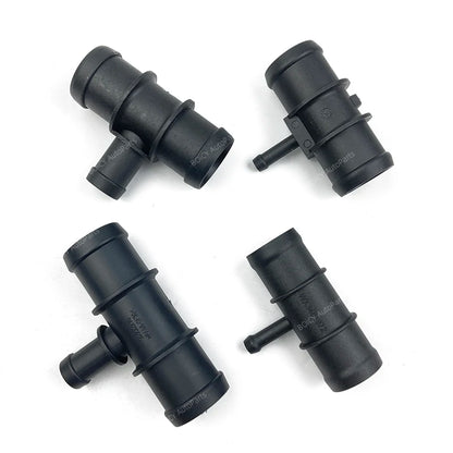 BOICY Coolant Water Pipe Tee Connector Car Black Auto 3 Way Tee Heater Water Hose Fitting Connector Kit for VW Audi Skoda Seat