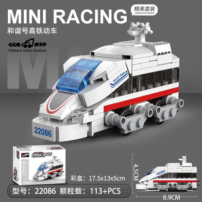 Racing Car Bus Engineering Vehicle Ambulance Pull Back Model Building Blocks Brick Toys Children Boys Compatible With Lego