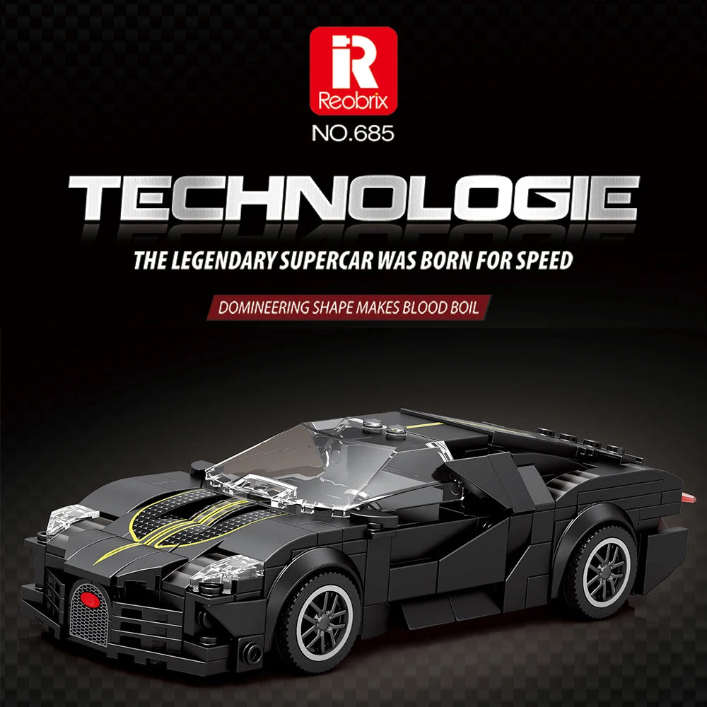 Speed Sport Car Model City Classic Racing Vehicle Building Blocks Super Racers Car Bricks Puzzle Toys Gifts Desktop Decoration