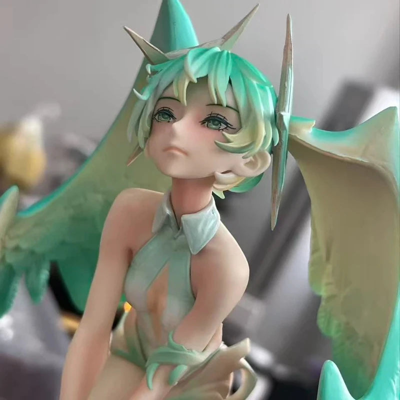 High Quality 27cm Aurora Hatsune Miku Action Figure Green Winged Elf Girl Resin GK Statue Anime Model Toy Desktop Ornament Gift