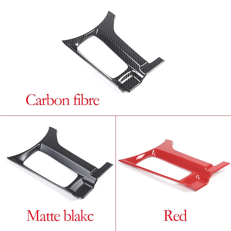 For Mazda MX-5 ND 2016-2023 ABS Carbon Fiber Car Handbrake Panel Frame Central Media Button CoverSticker Accessories