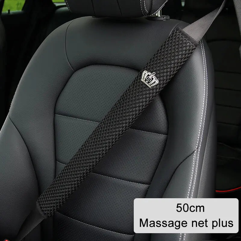 Car Seat Belt Shoulder Guard Padding Pad Four Seasons Massage Net Lengthened 23cm 30cm 50cm 75cm Car Interior Accessories