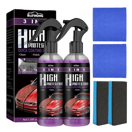 3 In 1 Car Ceramic Coating Spray 100ml Auto Nano Ceramic Coating Polishing Spraying Wax Car Paint Scratch Repair Remover