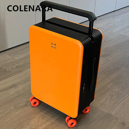 COLENARA 20"24Inch Suitcase High-quality ABS + PC Boarding Box Women's Trolley Case Students Password Box Men's Cabin Luggage