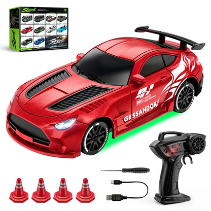 1:64 Desktop Drift Racing Car, 4WD Cool Mini Stunt RC Drift Car With Rechargeable Battery, Holiday Gift For Kids