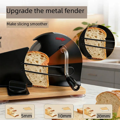 Bread Slicer Machine Manual Adjustable Thickness for Baking Supplies, Toast Slicer and Bread Cutting Tool for Kitchen