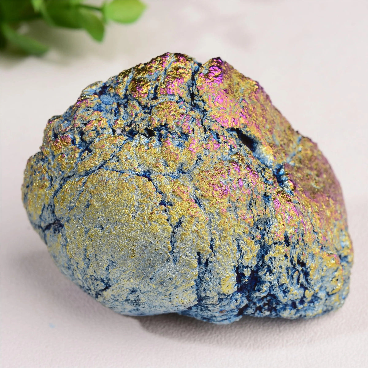 1PC Natural Agate Plated/Electroplated Cornucopia Crystal Cave Raw Stone Bare Stone Display Mineral Specimen Decoration Fortune