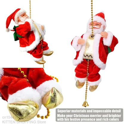 Popular Santa Claus Electric Climbing Rope, Christmas Decoration Gifts, Christmas Tree Home Decorations, Children's New Year Toy