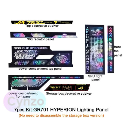 MOD Computer Lighting Panel for Asus GR701 Case,ROG HYPERION Gaming Cabinet Lightboard,DIY Laser Refit Plate 5V AURA SYNC