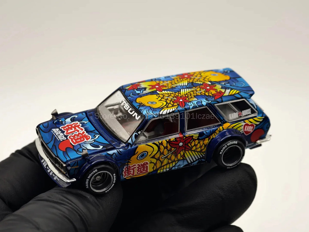 MINIGT Kaido House KHMG248 1:64 Alloy Diecast Datsun Kaido 510 Wagon Koi Wagon V1 Collectible Model Car Diecast Model 248 Chase
