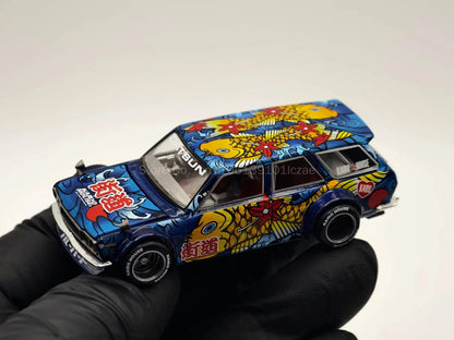 MINIGT Kaido House KHMG248 1:64 Alloy Diecast Datsun Kaido 510 Wagon Koi Wagon V1 Collectible Model Car Diecast Model 248 Chase