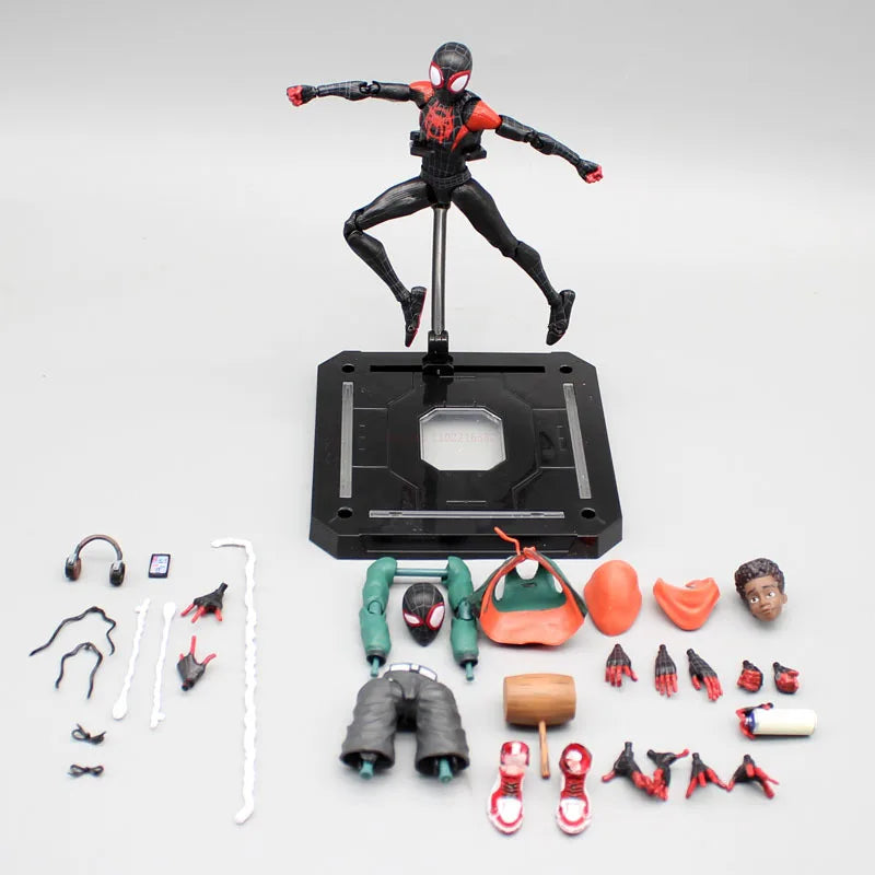 Marvel Legends In Stock Miles Morales Spiderman Action Figure Spider Verse Shf Anime Statue Collectible Toy For Adult Collection