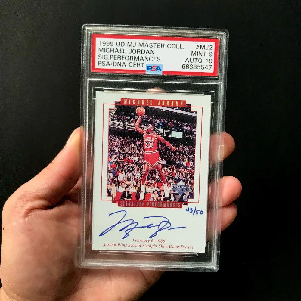 Fan Made DIY 1997 Metal Universe Jordan Kobe Platinum Portrait Replica Design Collectible Basketball Cards Sports Card Hobby