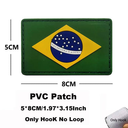 Russia,Poland,Germany,Italy,Spain,France Flags Emblem Military Backpack Badge,3D PVC Rubber Applique Tactical Patches with Hook