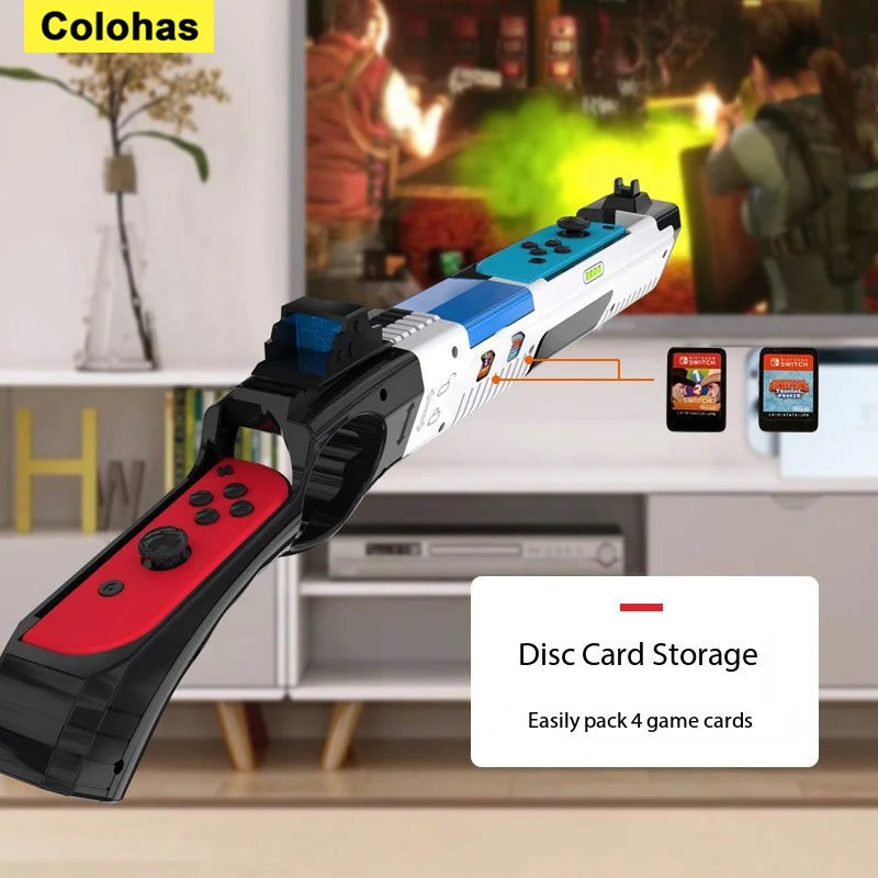 Game Shooting Gun For Nintendo Switch Joy-con Handgrip Sense Joystick Controller Gamepad Joypad Gaming Gun for NS Accessories