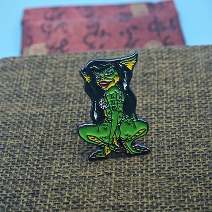 Sexy Greta Femme Enamel Pins 80s Horror Movie Gremlin Metal Brooch Cartoon Anime Badge Fashion Jewellery Backpack Accessory Gift