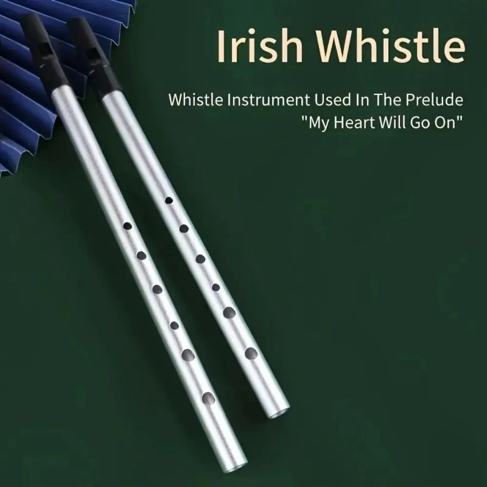 C/D Key Irish Whistle Flute Rich Tone 6 Holes Aluminum Tin Whistle Easy-to-learn Irish Tin Whistle Musical Instruments