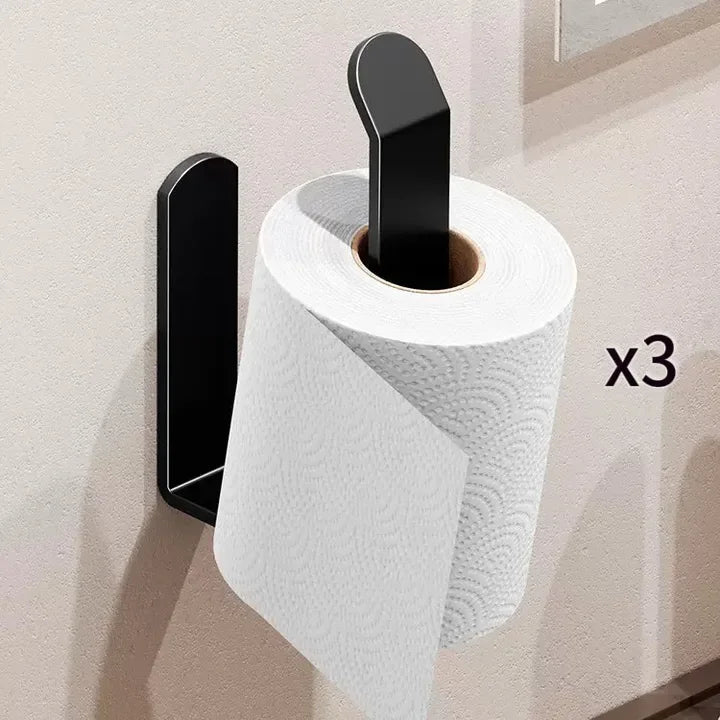 Self Adhesive Towel Rack, Wall Mounted Bathroom Supplies, Bathroom Towel Rack Hanger, Non Perforated Toilet Paper Holder