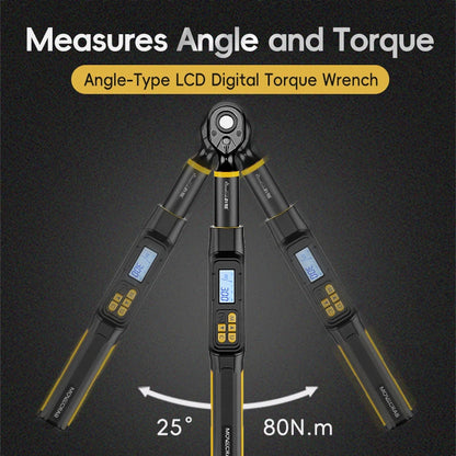 MoveCrab 3/8" 1/2" Drive Digital Angle Torque Wrench 3-340 N.m Angle Measurement 0.1°for DIY Auto Motorcycle Repair