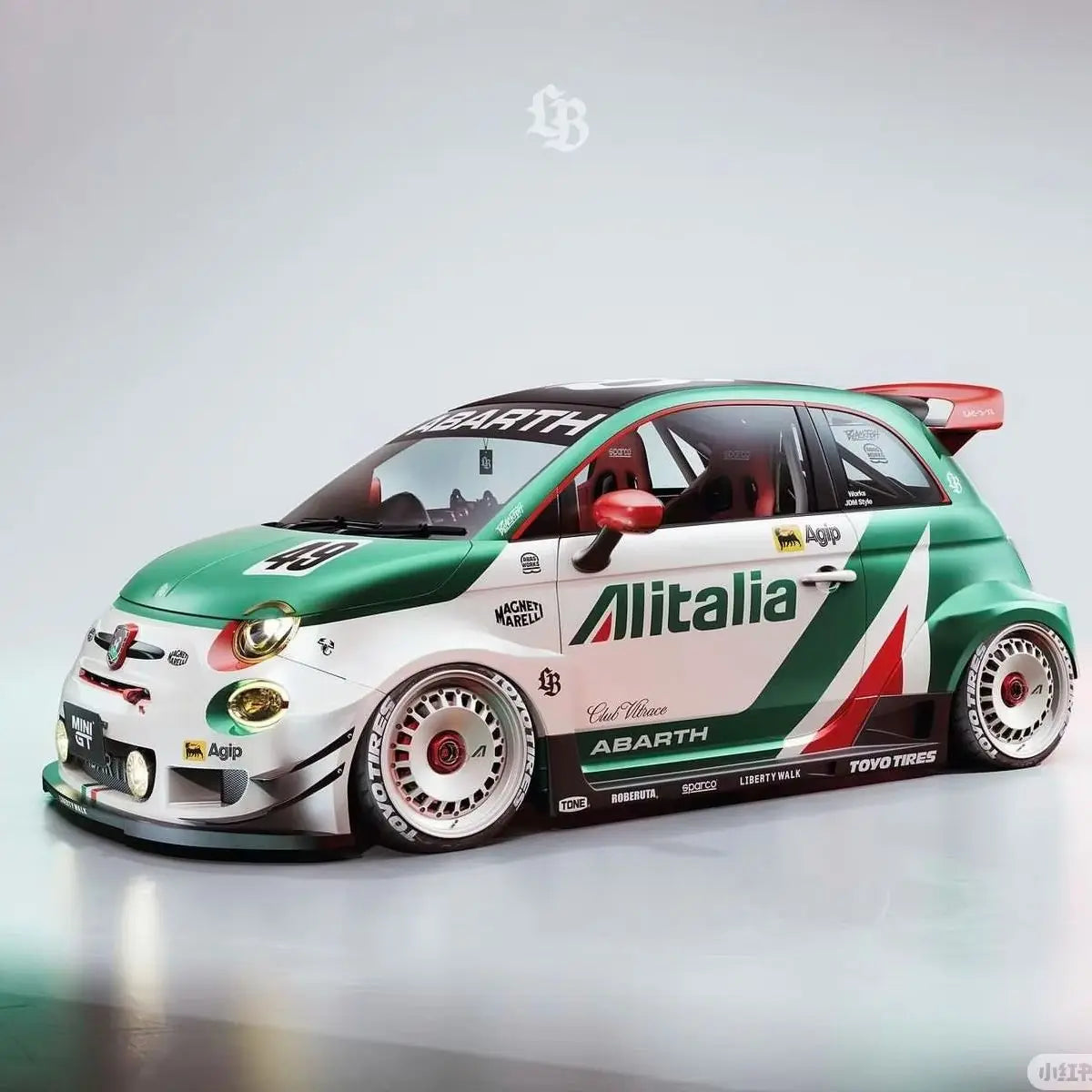 MINIGT 1:64 Abarth 595 LB-WORKS TY Edition TY Special Edition Alloy Car Model