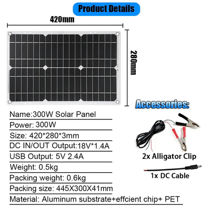 6000W Solar Inverter Kit Complete Power Generation 600W Solar Panel 110V/220V System 12V Solar Panel Battery Charging Controller