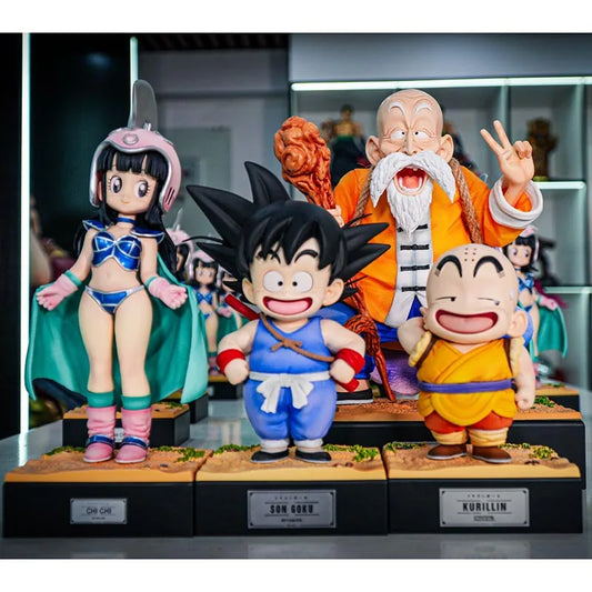 Dragon Ball Anime Lunch Bulma Childhood Goku Kulilin Chichi Action Figures Collection Model Decoration Toys Surprise Gifts